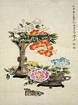 1605228_孔小瑜_文物铜器花卉清供图